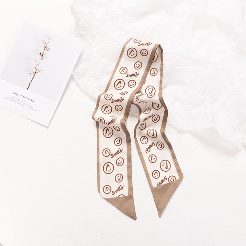 Silk Scarf Ribbon Ponytail Bow - Letter Headband Accessory (Set of 2pcs.)