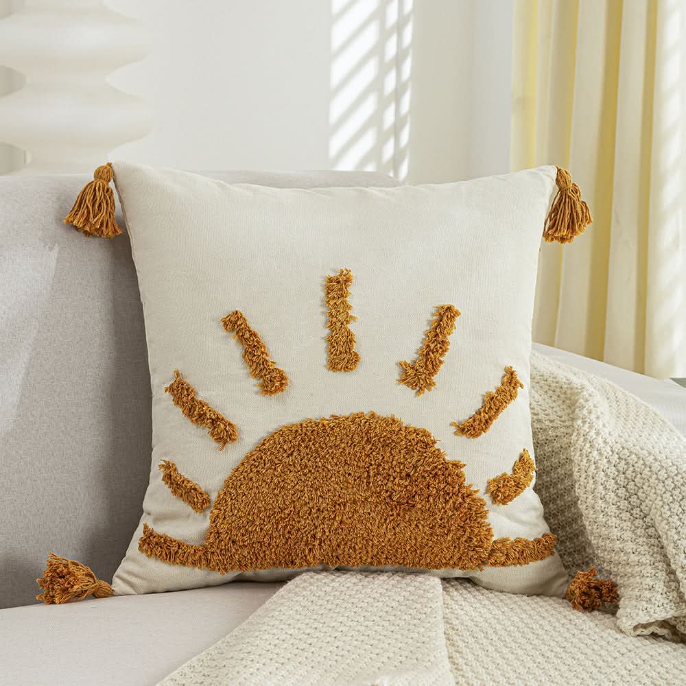 Nordic Red Leaf Velvet Pillow Cover