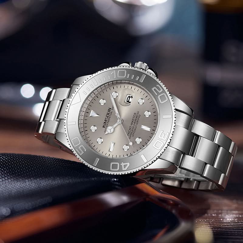Men’s Luxury Yacht Watch – Stainless Steel Strap, Luminous Dial