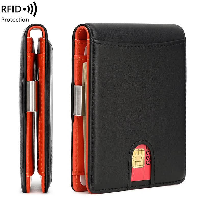 Men’s RFID Blocking Leather Wallet – Slim Bifold Card Holder