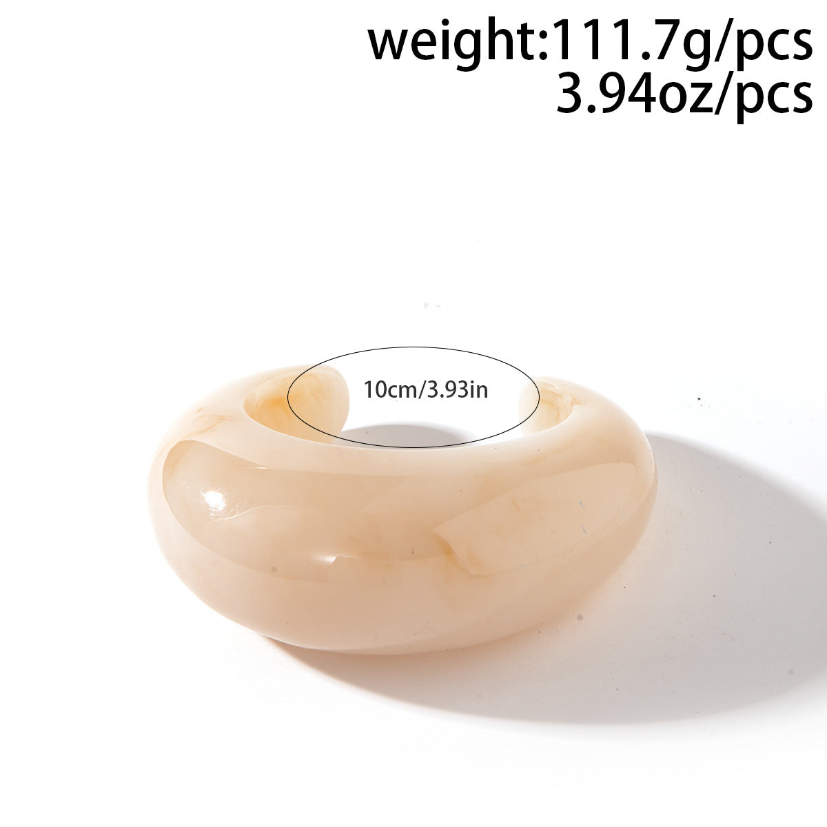 Chunky Gloss Dome Bangle Set – Bold Resin & Gold Slip-On Bracelets for Women (Pack of 3)