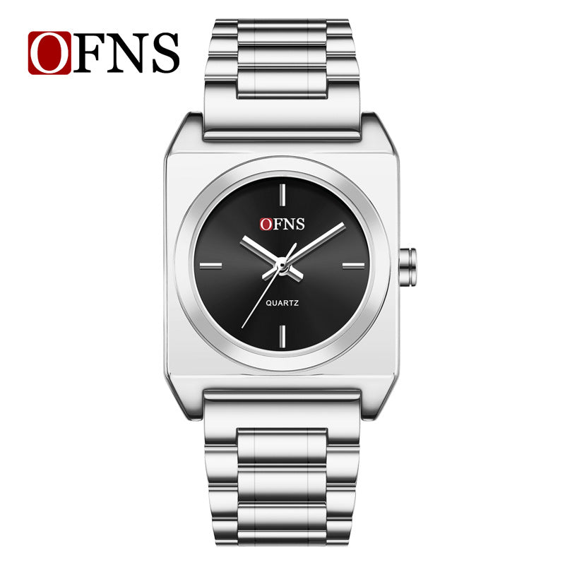 OFNS Square Quartz Watch – Waterproof Casual Stainless Steel Watch for Women