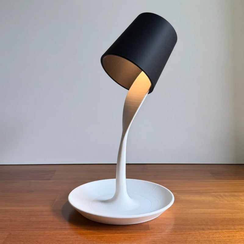 Decorative Table Lamp with Tray – Modern Resin Bedside Light for Living Room & Home Decor