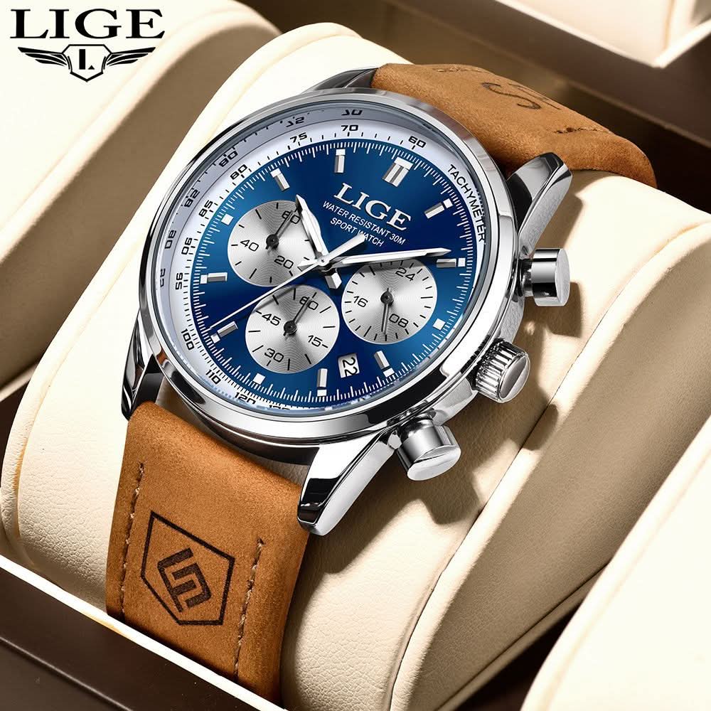 Men’s Luxury Business Quartz Watch – 3-Dial Chronograph