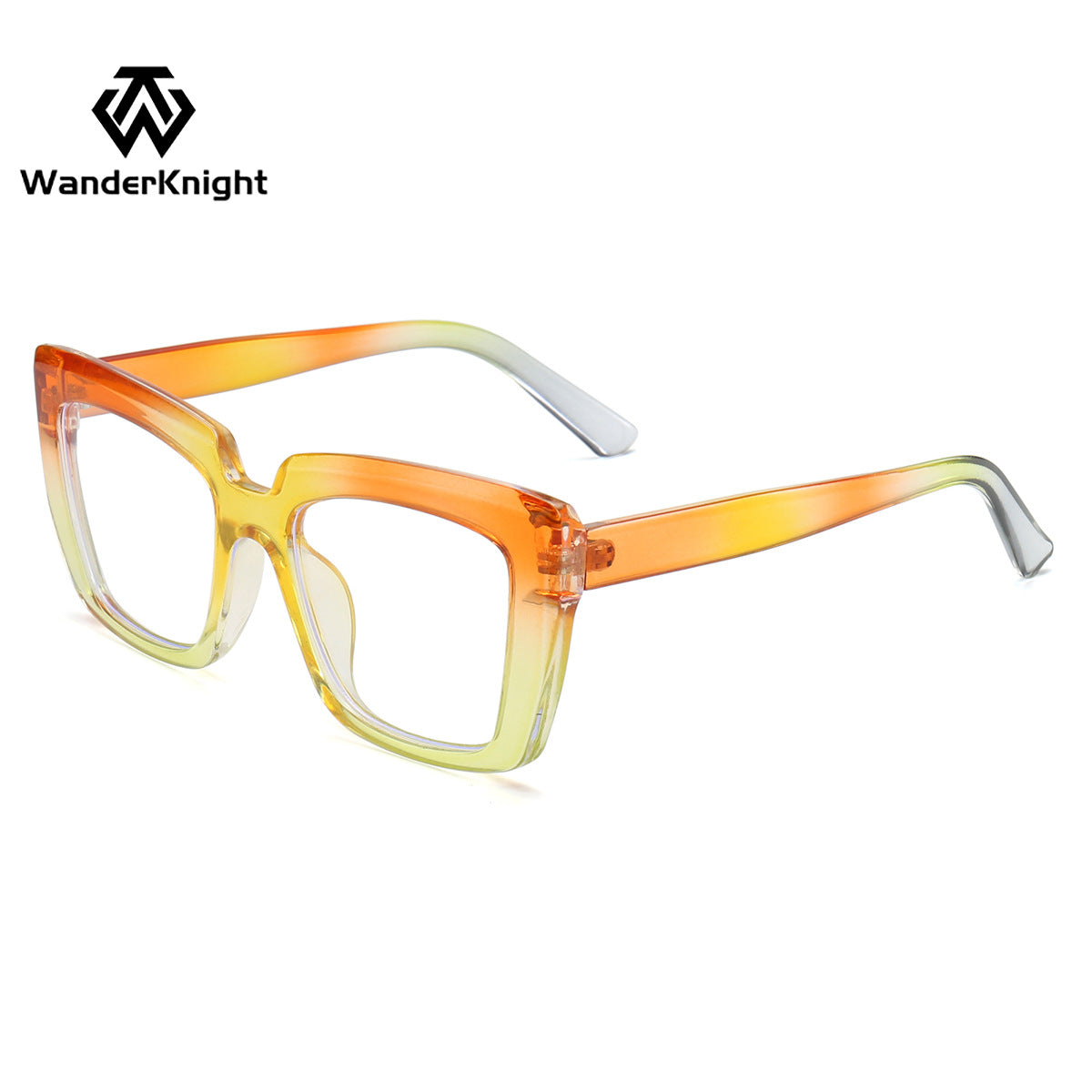 Candy Color Anti-Blue Light Glasses – Square Frame Eyewear for Adults, Myopia-Ready