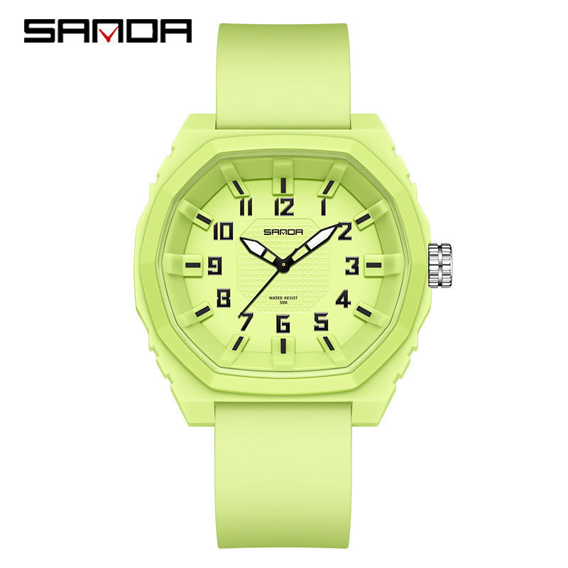 Sanda Waterproof Digital Sports Watch – Durable Dual Display Quartz Watch for Students