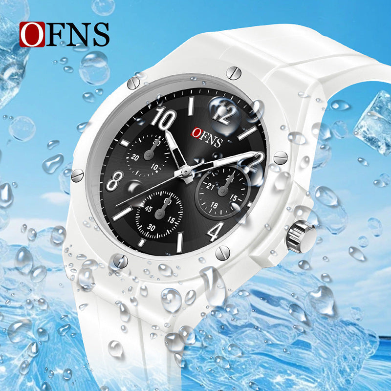 OFNS Men’s Quartz Watch – Waterproof Casual Luminous Dial, 24-Hour Indicator