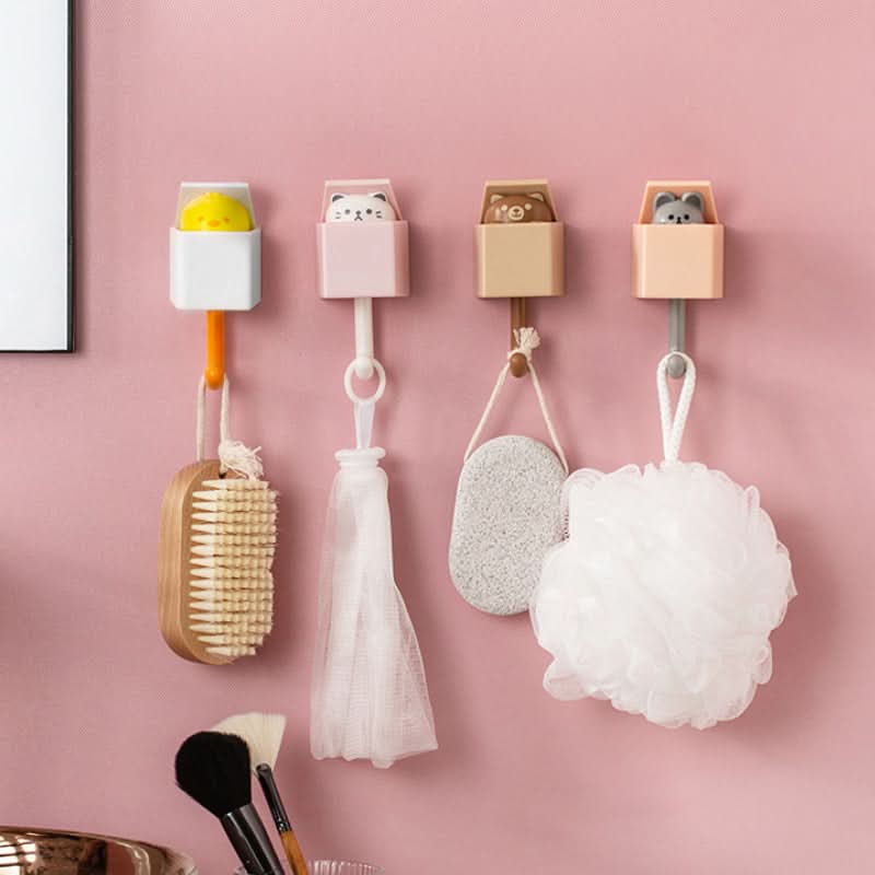 Cute Animal Wall Hook – Punch-Free Adhesive Hook for Keys