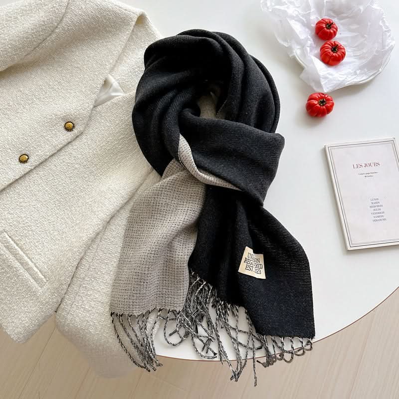 Korean Style Double-Sided Imitation Cashmere Scarf