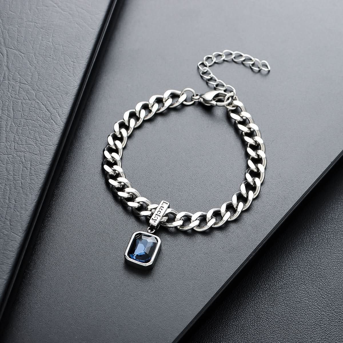 Men’s Trendy Luxury Zircon Bracelet – Chain with Colored Zircon