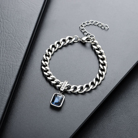 Men’s Trendy Luxury Zircon Bracelet – Chain with Colored Zircon