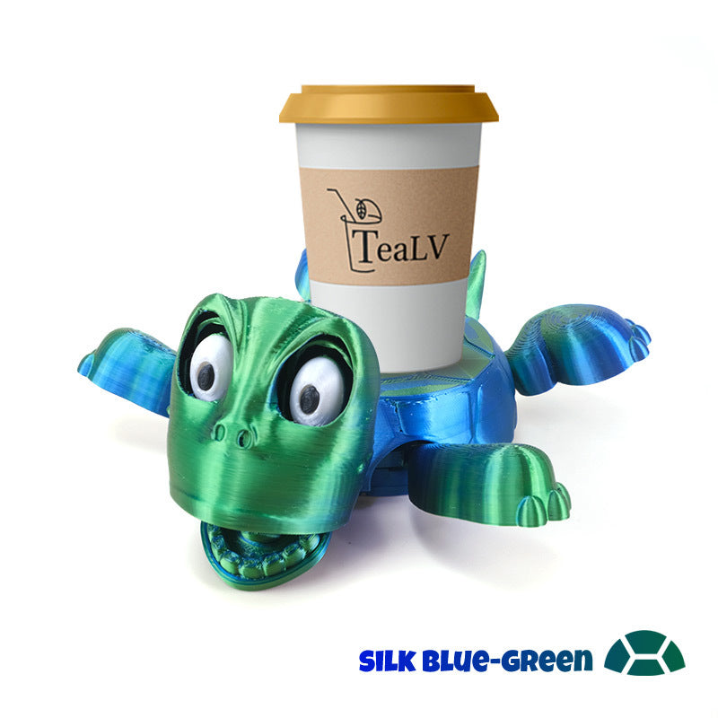 Funny 3D Printed Turtle Coaster – Abstract Desk Decor & Prank Ornament