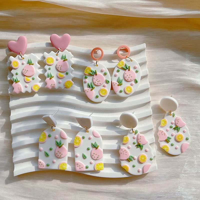 Handmade Polymer Clay Flower Earrings for Women & Girls