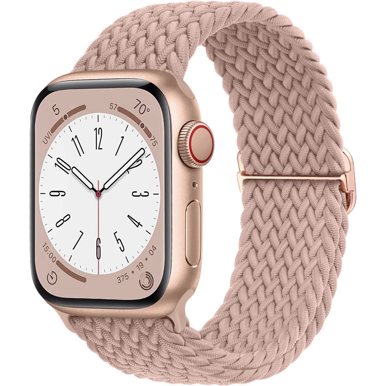 Adjustable Woven Nylon Band for Apple Watch –With Buckle, 38mm-49mm (Only Strap)