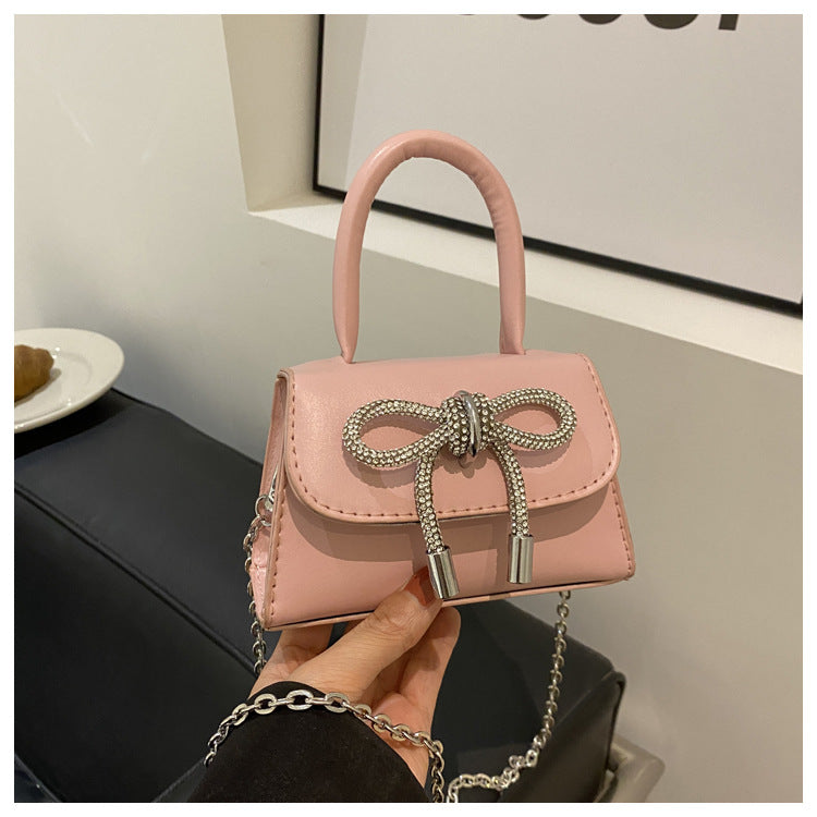 Cute Mini Handbag for Women – Bowknot PU Shoulder Lipstick Crossbody Bag