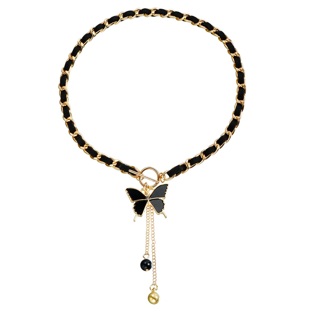 Velvet Heart Pendant Necklace for Women – Layered Clavicle Chain Jewelry
