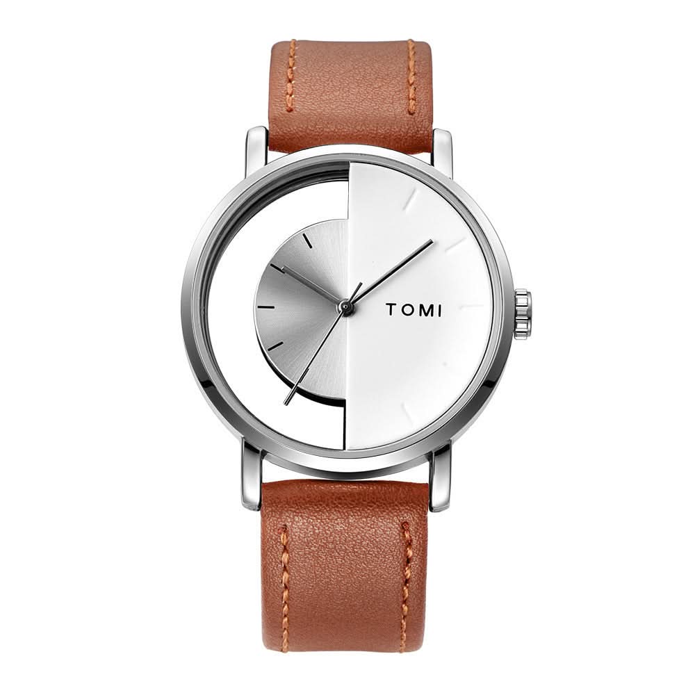 Unisex Hollow Design Quartz Watch – Casual Fashion Timepiece