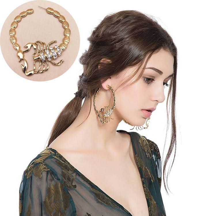 Large Scorpion Earrings with Diamond Detail