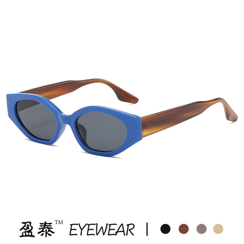 Color-Match Cat Eye Sunglasses for Women – Trendy Small Frame Fashion Shades