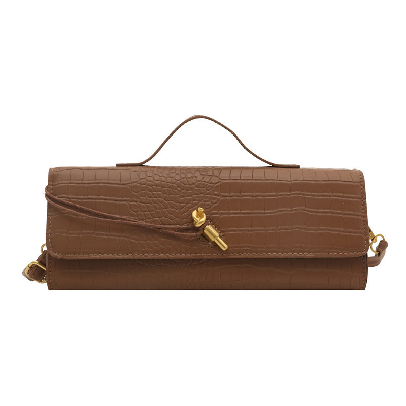 Classic PU Shoulder Bag – Trendy Small Square Bag for Women with Thread Detail