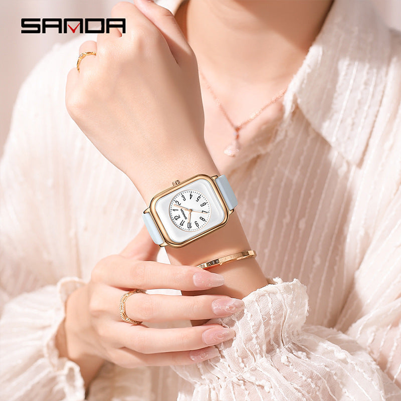 SANDA Unisex Silicone Quartz Watch – Waterproof Digital Fashion Casual Timepiece