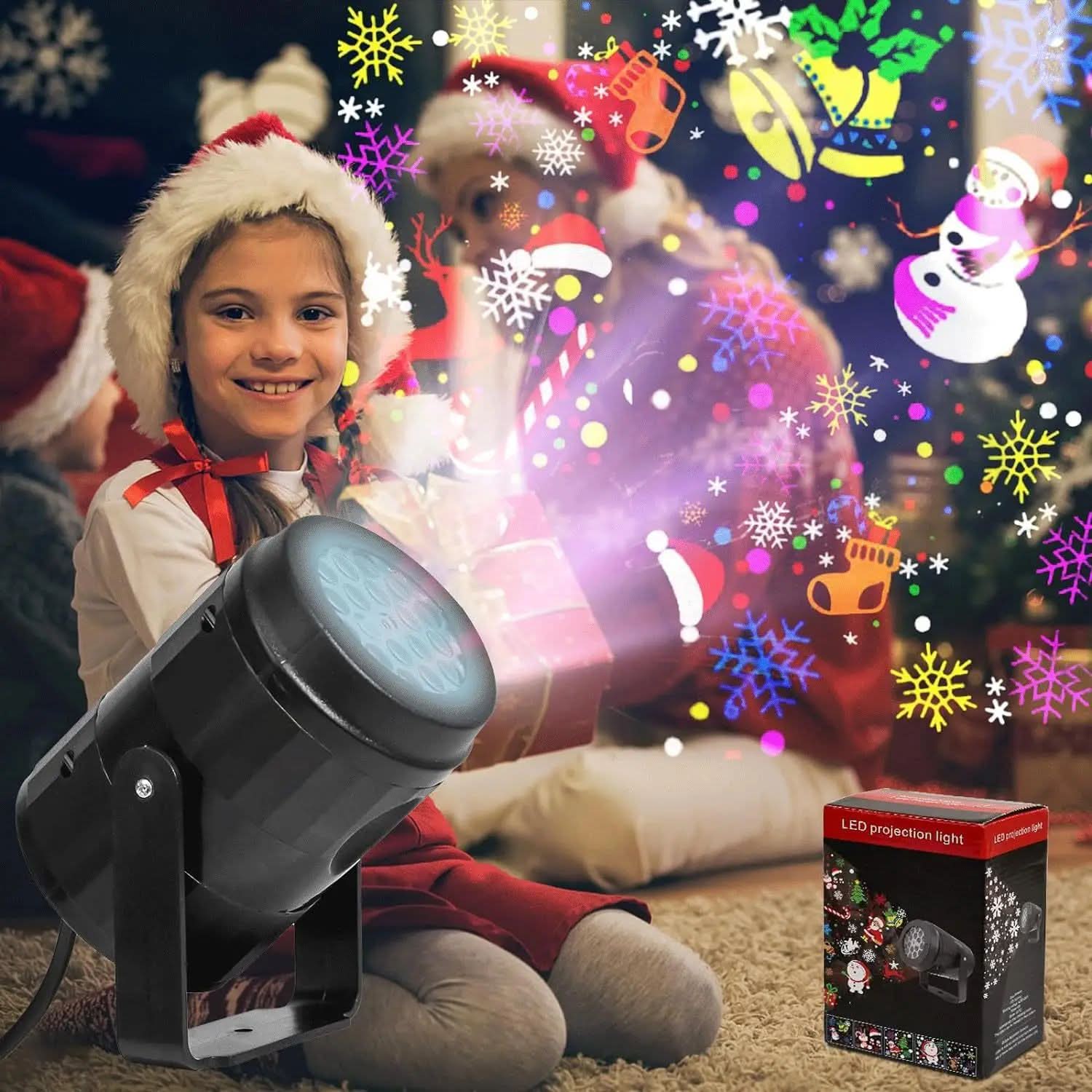 Christmas Snowflake Projector Light, 16 Patterns