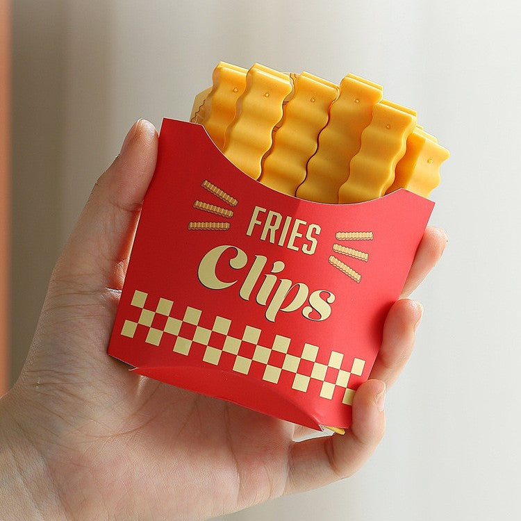 Magnetic Fries Plastic Storage Box – Cute Fries Design Food Clips for Kitchen