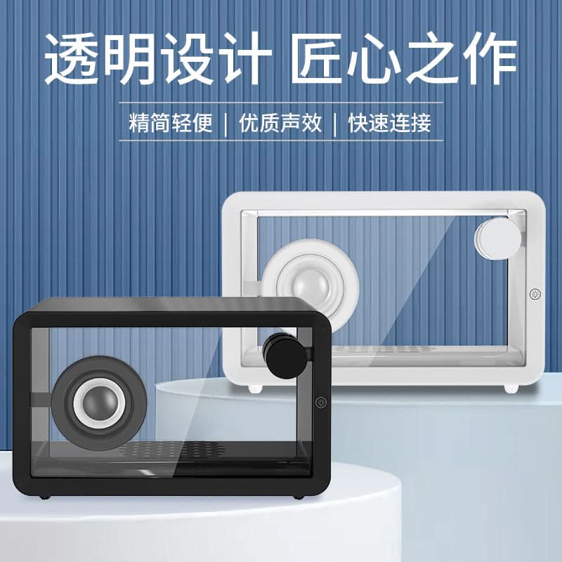 Transparent Bluetooth Speaker with RGB Lights – Wireless Stereo Sound