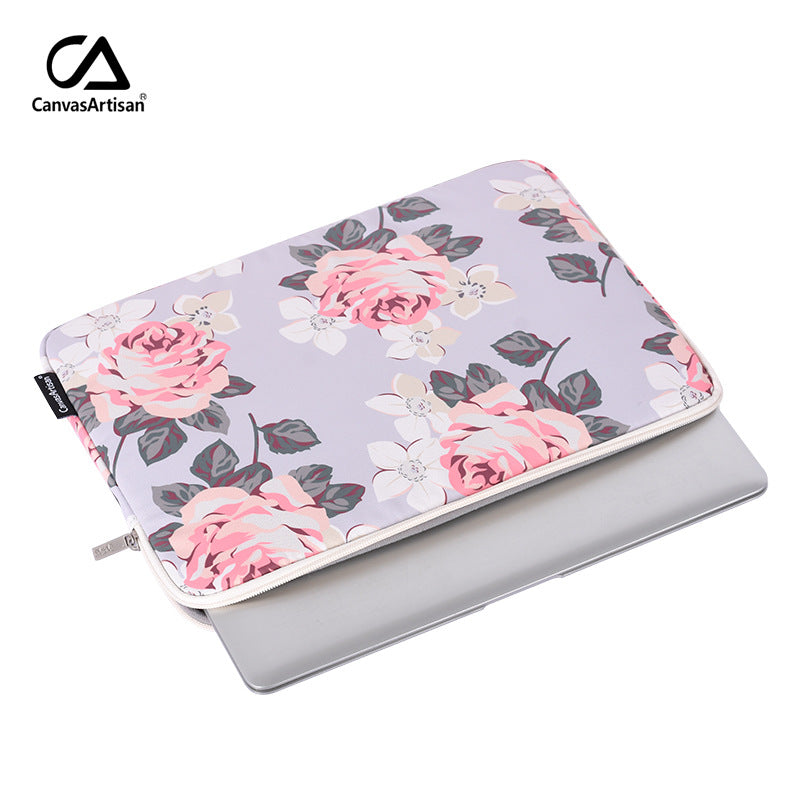 Rose Floral Laptop Sleeve for MacBook & More – Shock-Resistant Case