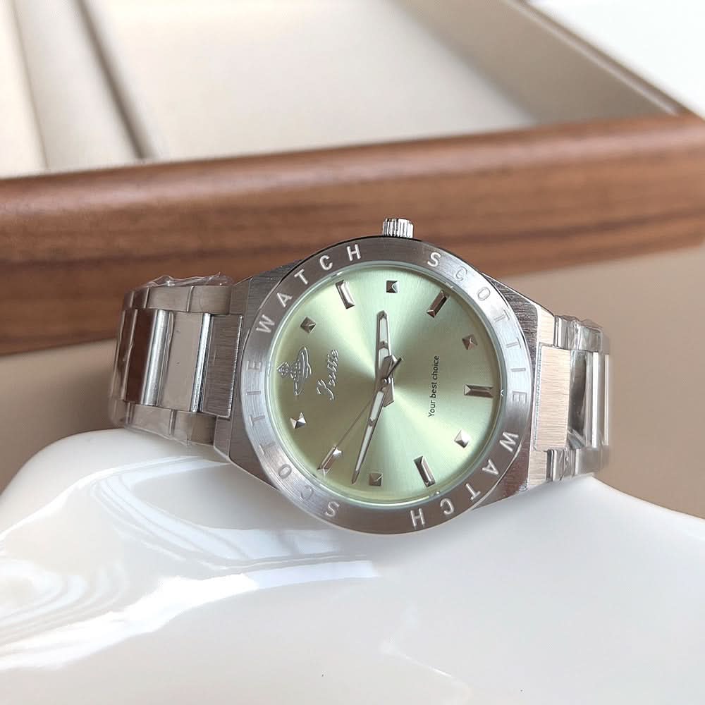 Women's Stainless Steel Watch, Large Dial