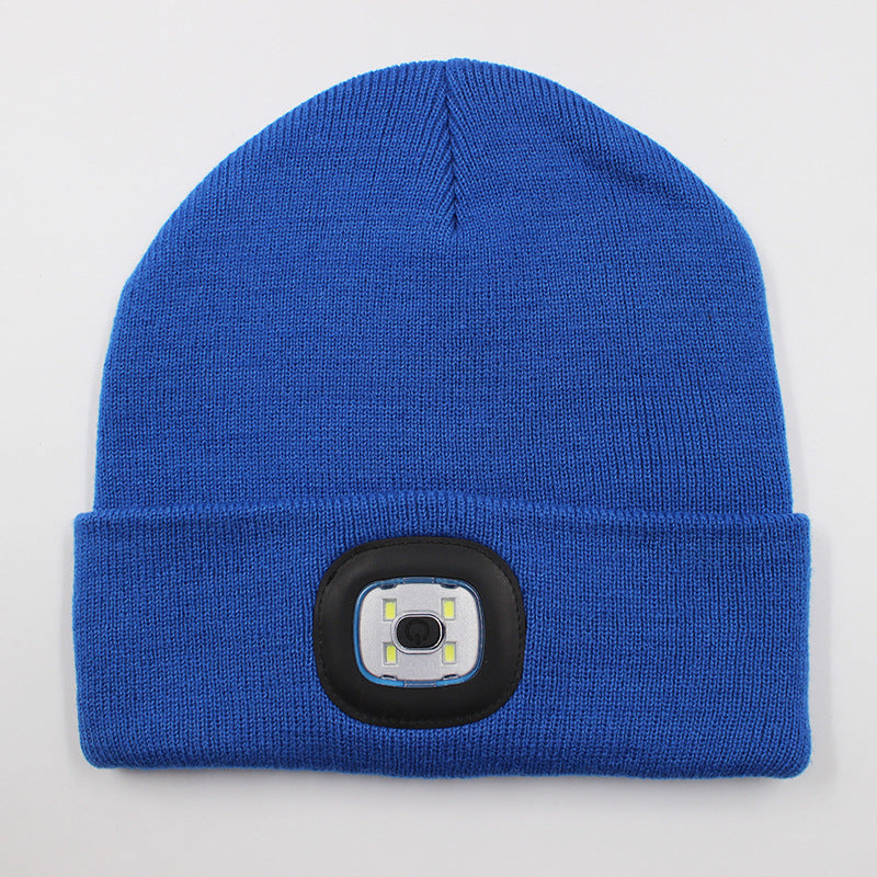 LED Beanie Hat – Rechargeable Knit Travel Hat with Light, Windproof & Warm