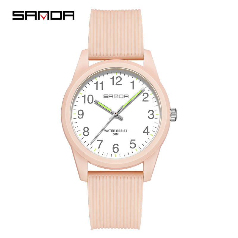 Sanda Dual Calendar Couple Quartz Watch – Waterproof Fashion Watch for Men & Women