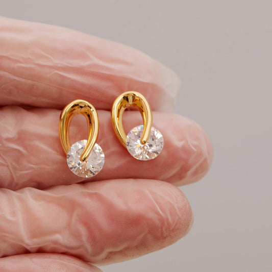 Irregular Pearl Drop Earrings for Women – Retro Copper Silver Needle Jewelry