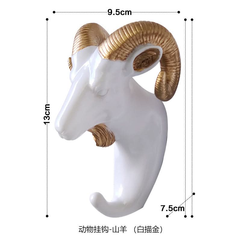 Punch-Free Animal Head Wall Hook – Decorative Deer Head Sticky Hanger
