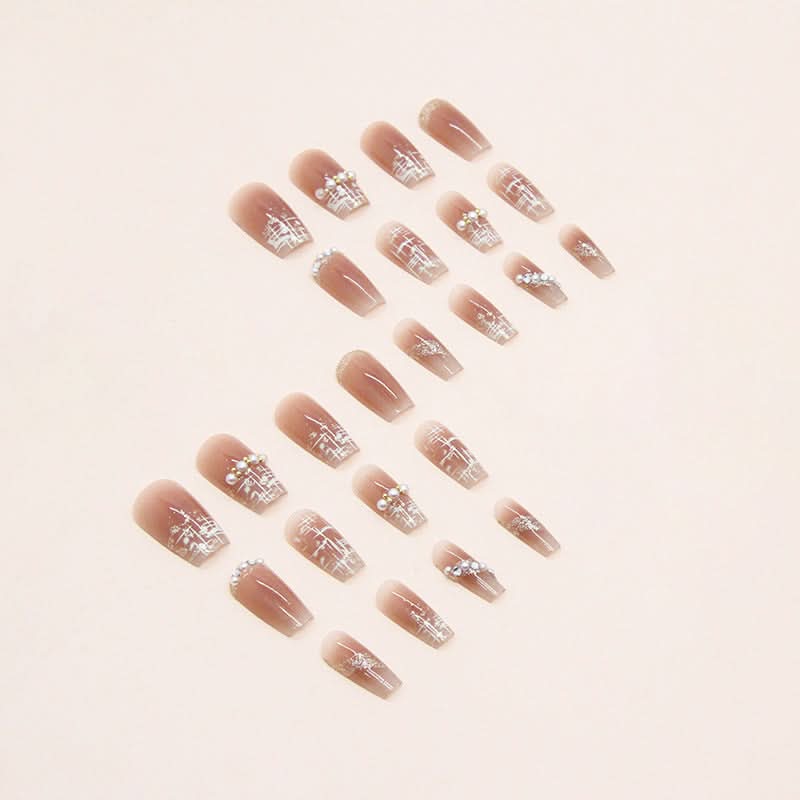 Spring Fragrance Pearl Nail Art – Cute Short Ballet Nails
