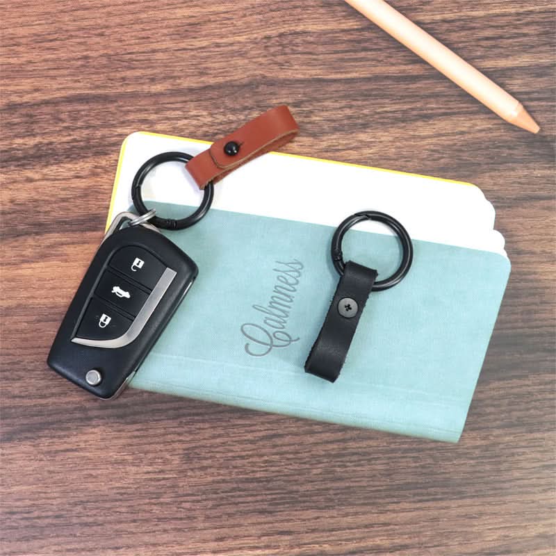 Premium Leather Keychain – Vintage Keyring