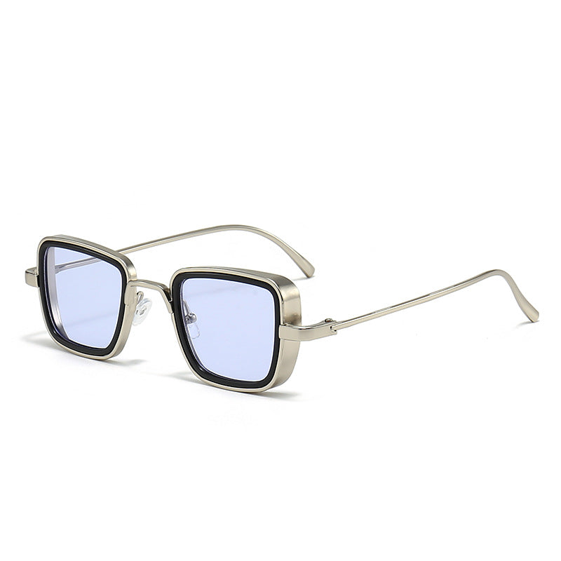 Men’s Retro Square Sunglasses – Thick Metal Frame, Fashion Shades
