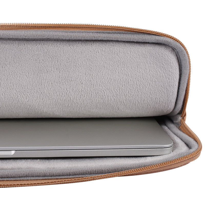 PU Leather Laptop Sleeve 11–15 Inch – Shockproof & Wear-Resistant Zipper Case