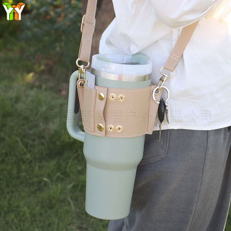 Adjustable Crossbody Cup Holder & Multi-Function Bag