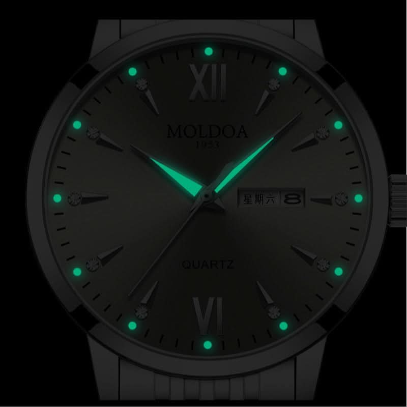 Men’s Skeleton-Style – Waterproof, Luminous, Dual Calendar