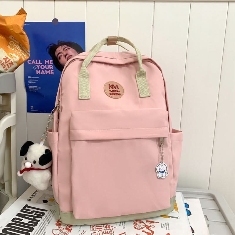 Retro College-Style Backpack – Large-Capacity School & Laptop Bag (14-Inch)