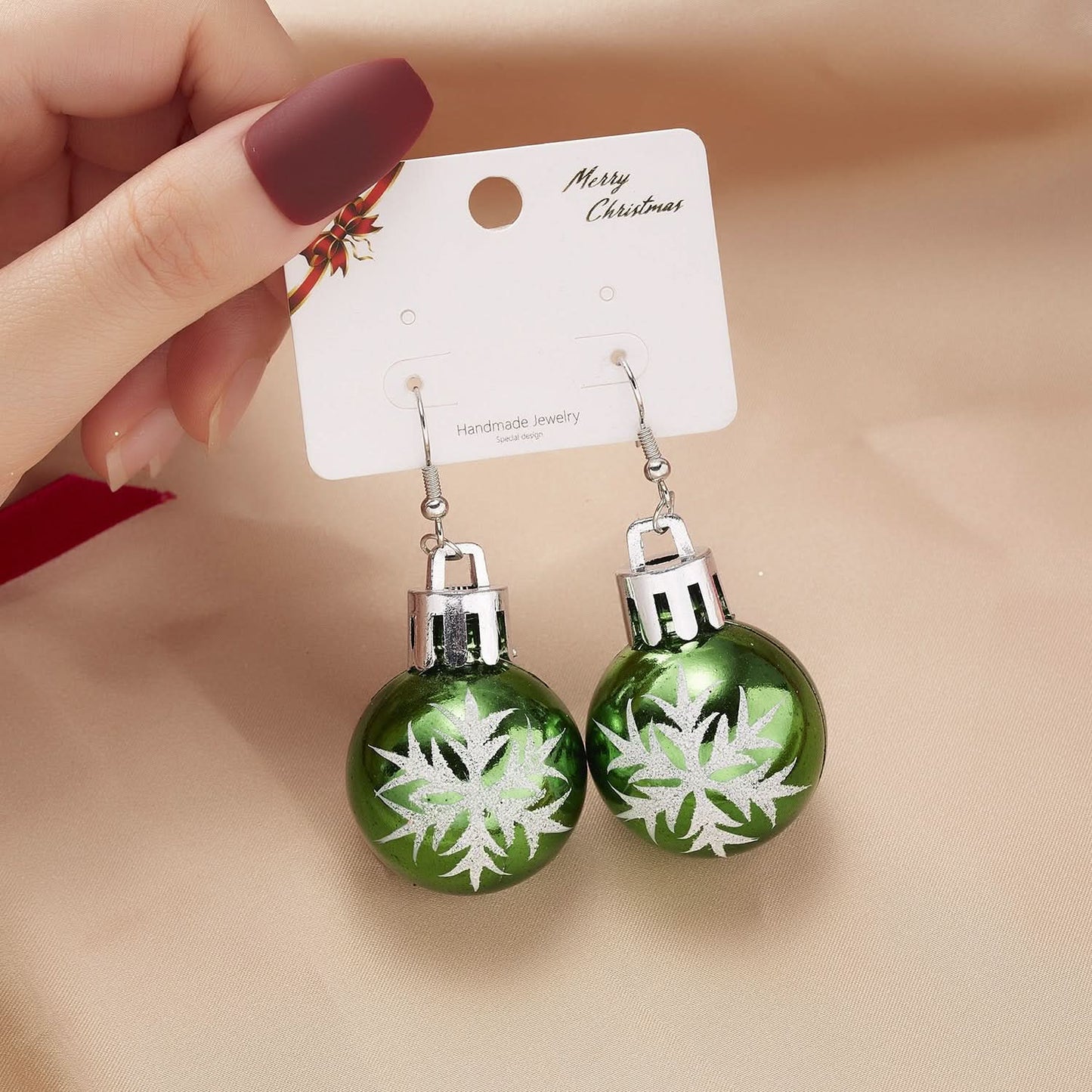 Christmas Snowflake Resin Earrings for Women