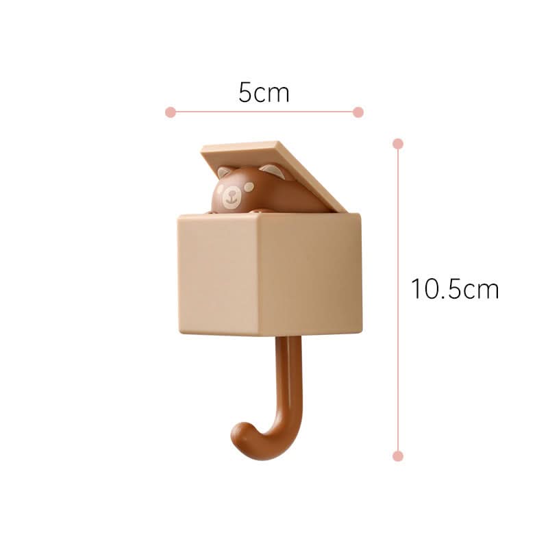 Cute Animal Wall Hook – Punch-Free Adhesive Hook for Keys