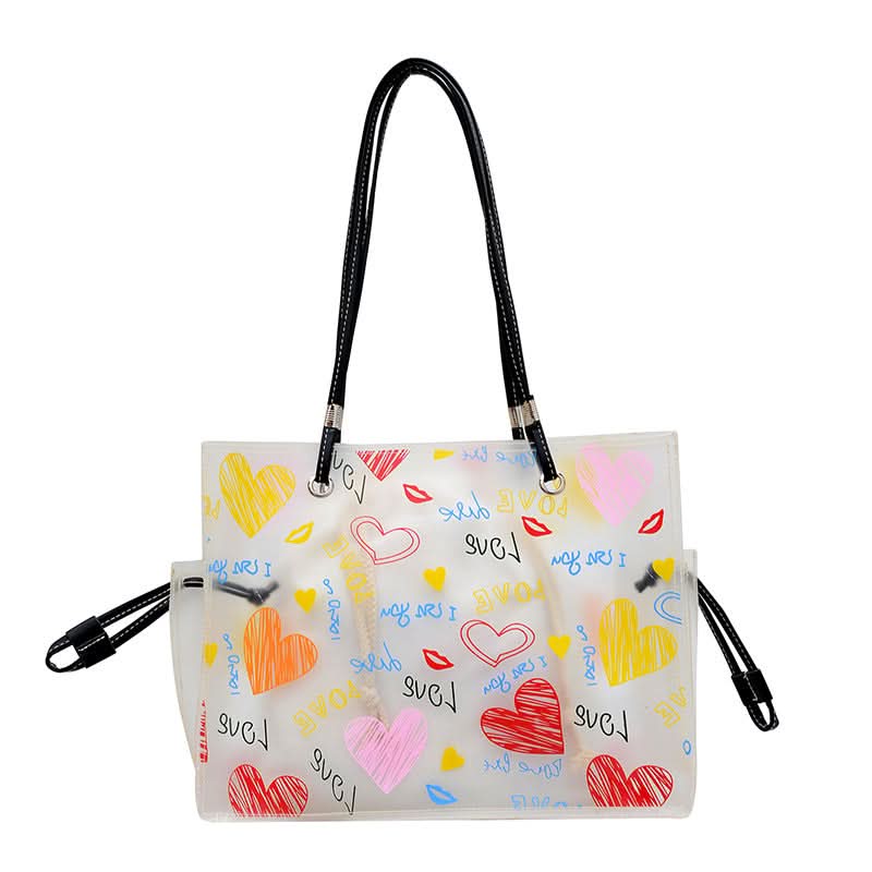 Women's Transparent Trendy Shoulder Tote Bag