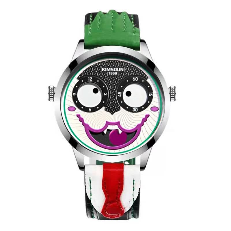 Russian Clown-Inspired Men’s Quartz Watch – Dual Display, Fashion Statement