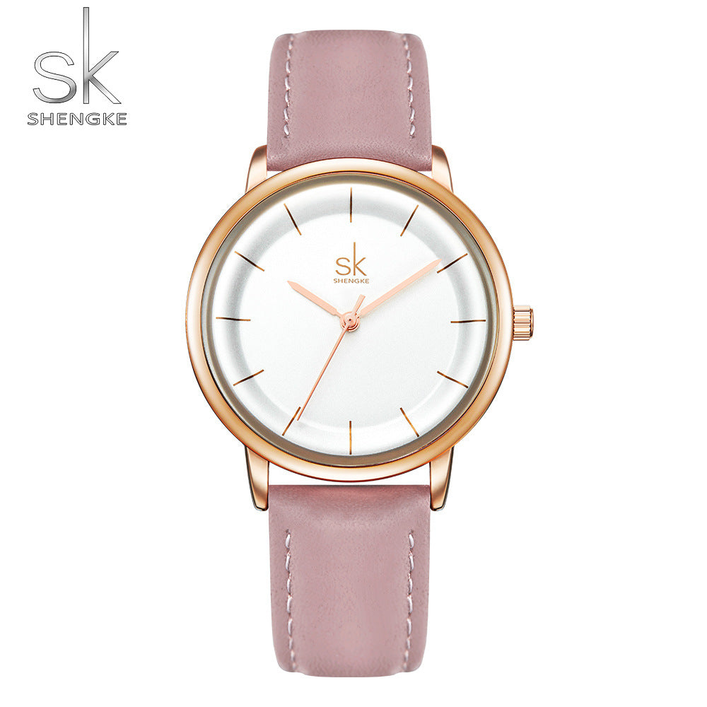 SK Women’s Quartz Watch – Casual Waterproof Fashion Wristwatch with 38mm Round Dial
