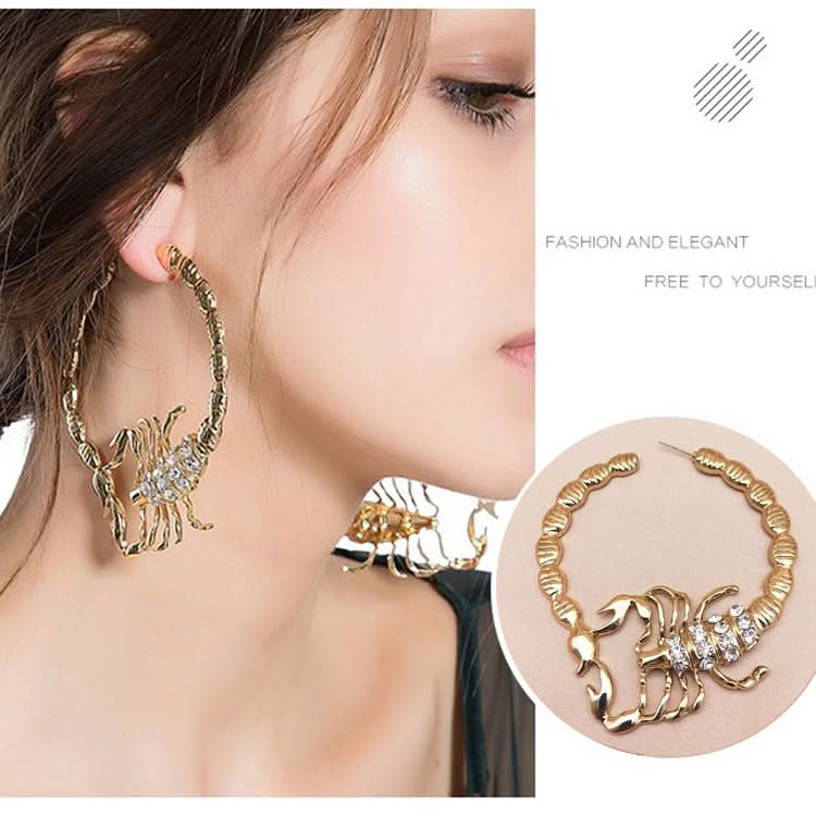 Large Scorpion Earrings with Diamond Detail