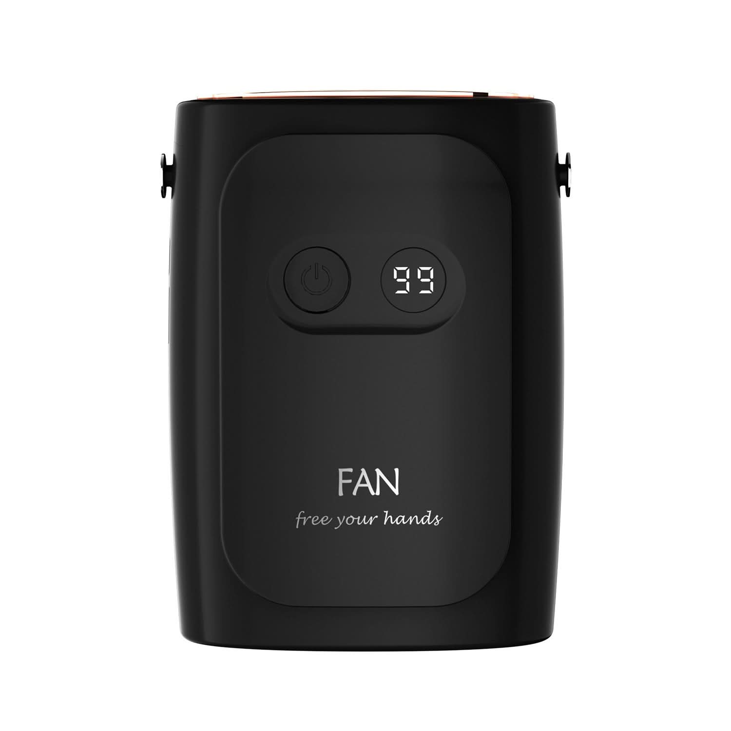 8000mAh Portable Waist & Neck Fan – Hands-Free Wearable Cooling