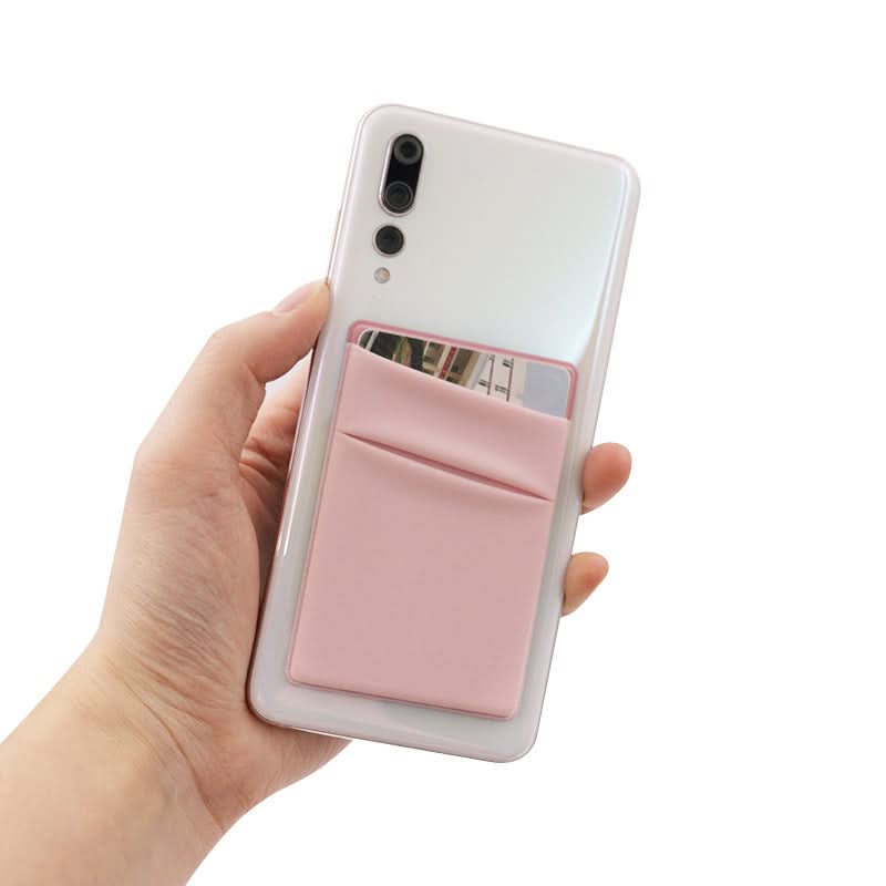 New mobile phone case with back sticker and double-layer card holder for storing Lycra mobile phone back sticker card holder