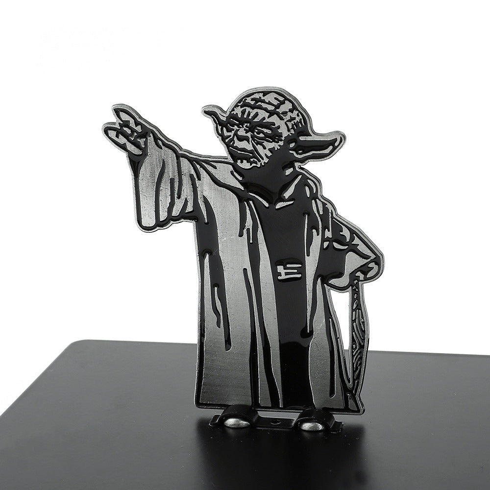 Star Wars Baby Yoda & Mandalorian Metal Bookends – Desktop Organizer